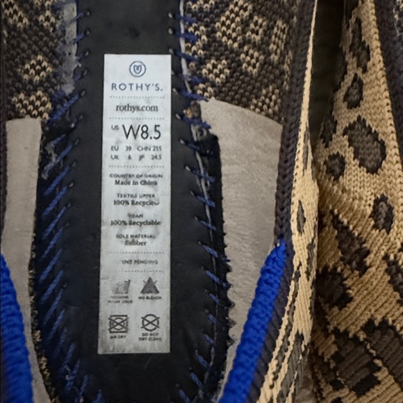 Rothy’s Round Toe The Leopard Flats Sz 8.5 - Picture 5 of 5